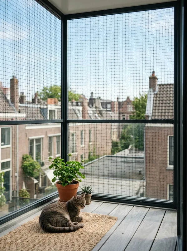 Afgeschermde Petfort-balkonren voor katten